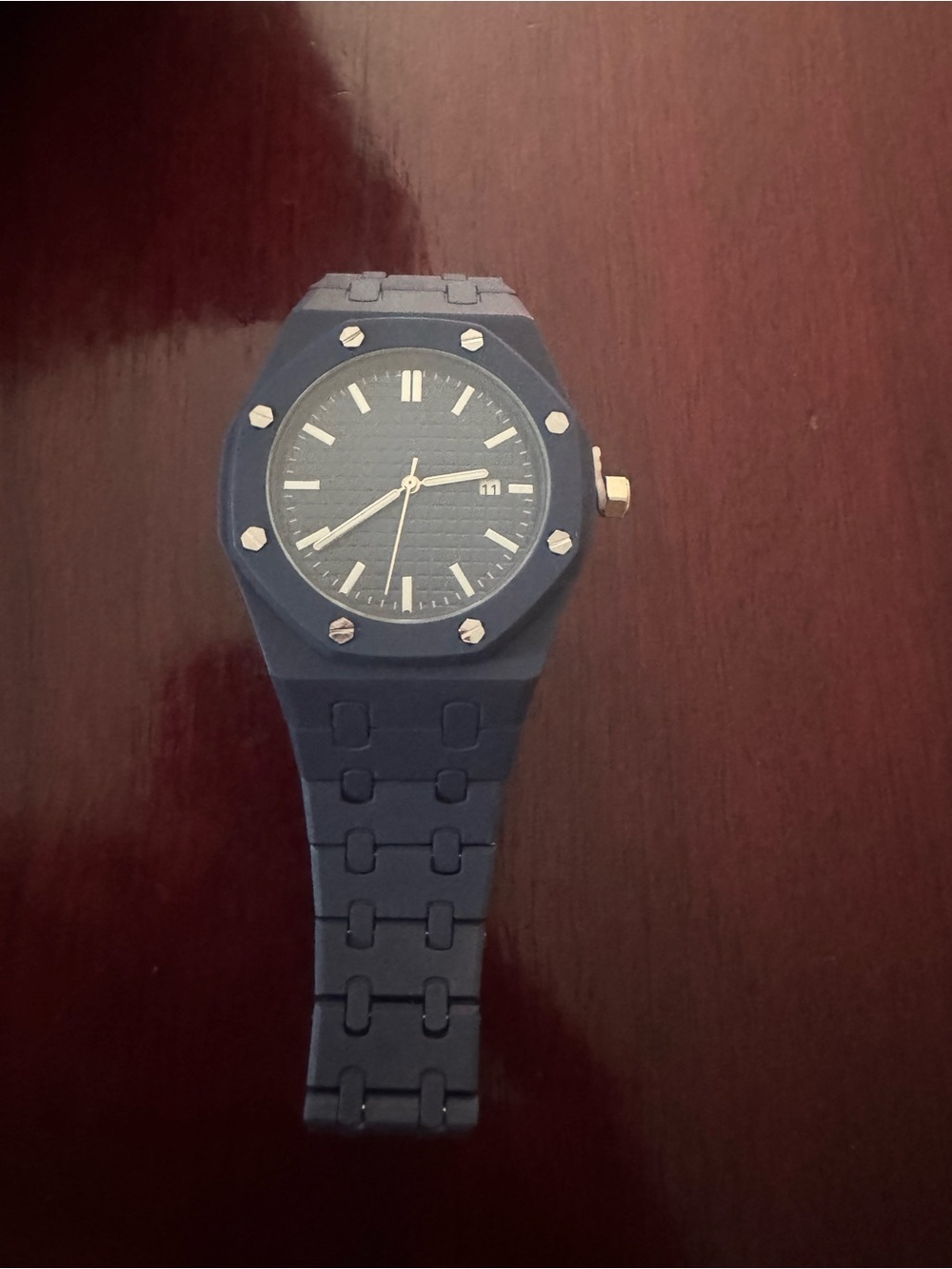 Men's Blue Sport Watch with Date Window - Unbranded